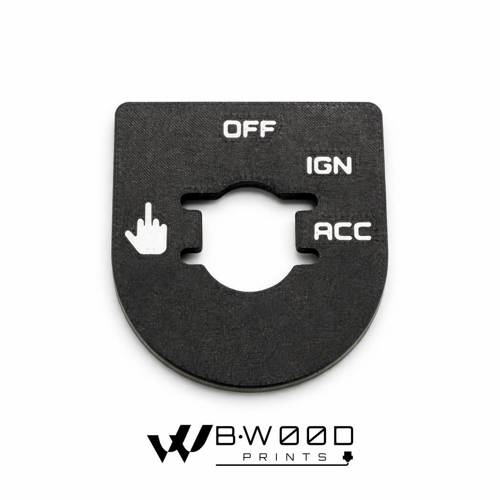 Middle Finger - Black/White - Custom Plate