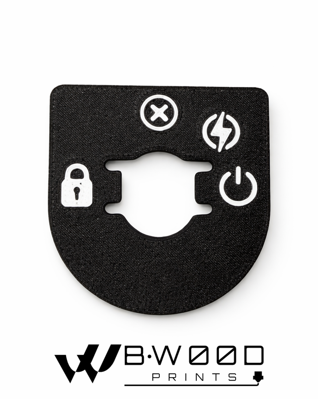 Custom Harley Ignition Switch Plate - Symbols