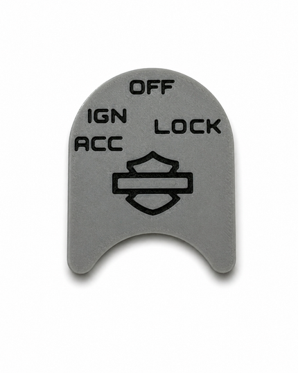 Ignition Switch Label - Gray/Black - 14-22 Street & Road Glide