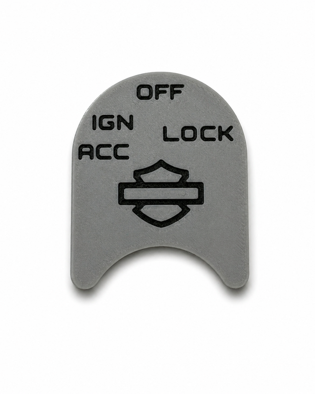 Ignition Switch Label - Gray/Black - 14-22 Street & Road Glide